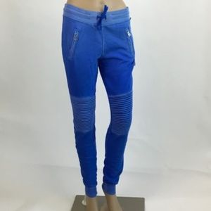 Cotton Citizen Blue Moto Biker Sweatpants Joggers